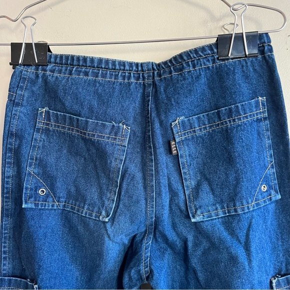 Vintage Y2K Women's Straight Leg Denim Cargo Pants - Picture 9 of 13